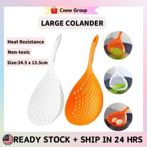 Large Strainer Colander Heat Resistant Long Handle Dumpling Noodles Scoop Kitchen Giant Size