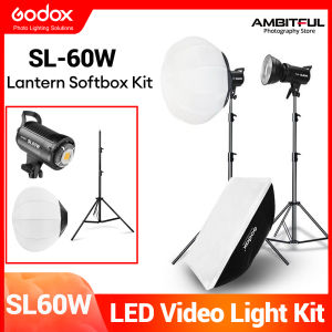 Godox Sl60w 2 unit LED Video Light Kit SL-60W 60Ws 5600K Studio LED Video Light Continuous Video Light + 2x 2.8m Light Stand + 2x Lantern Softbox LED Light Kit Godox Sl 60W Godox 600 - Lazada