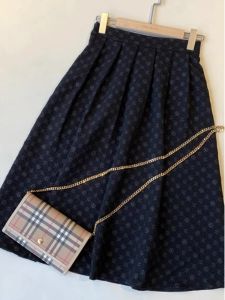 YUFUQING | High Waist A-Line Skirt Korean Style Hepburn Wind Womens Summer Mini Skirt Polyester Fiber Commute Suitable For All Body Types