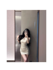 ชุดเดรสคอฮอลเตอร์สไตล์วันเกิด SOFTRUAN ดีไซน์ว่าง กระโปรงทรงเอเอวสูง แขนกุด ทรงเข้ารูป สำหรับผู้หญิง