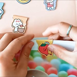 MOMO 1PC Creaive Cartoon Ins Magnetic Bookmark Book Clip School Supplies Stationery