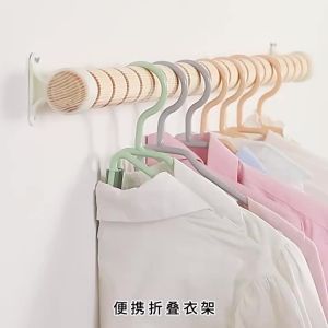 12pcs Foldable Coat HangerNon-Slip Clothes HangersPlastic Drying RackMultifunctional Clothes Storage Organizer For Travel
