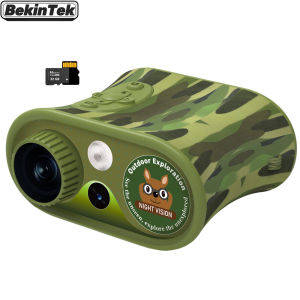 BekinTek Kids Night Vision Binoculars Rechargeable Digital Telescope NVG  Goggles Full Dark Observing Scope   Adjustment 8x Zoom 2.5K Video Playback 48M Photo 2.4 Inches Large HD Screen with 32G TF Card for Children Day Night Camping Hiking
