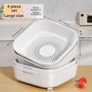 Joybos | Dual Layer Drain Water Washing Basket