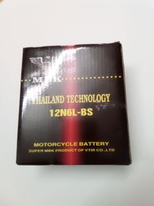 Bình ắc quy khô THAILAND 12N6L-BS 12V-6Ah/10hr kích thước 12x6x 125 cm công nghệ Thái Lan thấy cho xe Dream