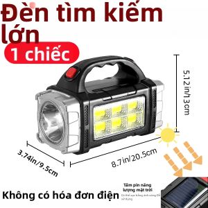 8800000LM Đèn LED Siêu Sáng Màu Trắng + Vàng Chạy Bằng Năng Lượng Mặt Trời Đèn Tìm Kiếm LED Loại C Có Thể Sạc Lại Để Cắm Trại Và Đọc Sách