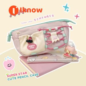 I Know กล่องดินสอคุกกี้ปราสาทบลูเบอร์รี่วินเทจ-น่ารักกระเป๋าเก็บของเครื่องเขียนคุณภาพสูง