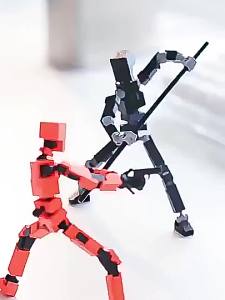 5 Action Figure Set 3D Printed Multi Jointed Movable Shapeshift Robot Full Articulation for Stop Motion Animation