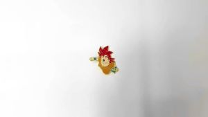Bandai | Anime Inspired Super Saiyan Red Hair Character Enamel Pin Hard Enamel Lapel Brooch Collectible Badge for Backpack Jacket