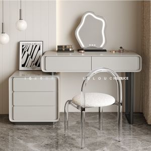 Luxurious Compact Dressing Table with Drawer Storage Solid Wood