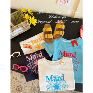 Skin-friendly Breathable Sweat-absorbing Short-sleeved Daisy Patterned Childrens T-shirt for Girls HiHONiYA Spring Summer New Arrival