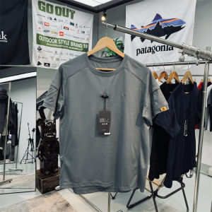 Mens Outdoor Climbing Short Sleeve round Neck T-Shirt Quick Dry Cotton Polyester Spring Summer Casual Outdoor Wear