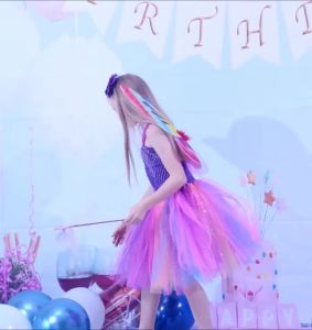 Ali9 Purple Butterfly Fairy Mesh Princess Dress: A Perfect Choice for Girls' Special Occasions