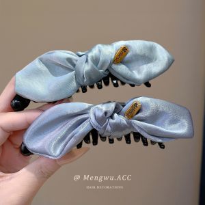 MENGWU | Korean INS Style Satin Bow Hair Clip