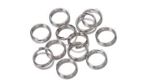 50pcs/lot  6/8/10/12mm Metal Keyring Blank Circle Split Ring Connector for DIY Keychain Jewelry Making Accessories