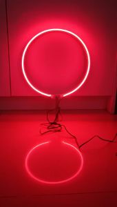 Đèn LED neon hào quang trang trí tượng thờ màu đỏ đường kính 30cm hoặc 40cm - đèn trang trí neon LED đỏ