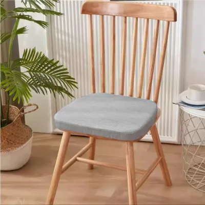 Thickened Cotton Linen Horse Hoof Shaped Dining Chair Pads Home Use Removable And Washable Sponge Cushion Anti Slip Mat