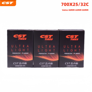 CST Gravel Bicycle Inner Tube 700C Road Bike Ultra Light Rubber Tubes 700X25-32C Presta Valve 48MM 60MM 80MM
