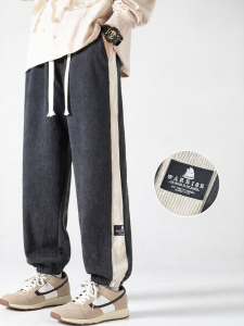 Warrior | Corduroy Cuffed Jogger Pants Large Size Sport Casual Male Trousers