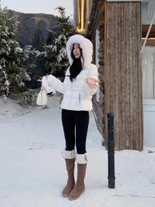 กางเกงโยคะผู้หญิงเอวสูง MULVAN กางเกงชั้นในทรงกระบอกแบบสวมใส่สบาย ผ้าฝ้ายผสมโพลีเอสเตอร์ ฤดูใบไม้ร่วง/ฤดูหนาว