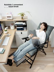 Foldable Recliner Chair Office Nap Backrest Chair Lazy Boy Double Use Sleep Chair Home Use Sleeping Chair Economic Type
