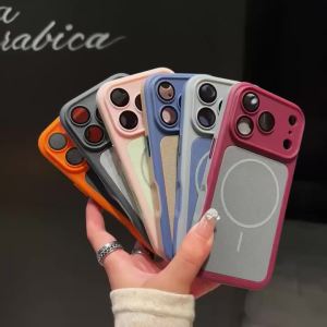szhaiyu | For iPhone 18 Pro Max iPhone 17 16 15 14 13 Pro Luxury Skin-Feel Magnetic Phone Case With Lens Glass Protect Shockproof Cover