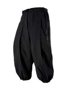 Reindee LUSION ชุด24SS 088R1แห้งเร็วกันน้ำเครื่องแต่งกายแนวสตรีทคร็อปแพนท์แฟชั่นเครื่องแต่งกายกางเกงซามูไรมืด