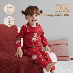 UIN BABY | Quần Áo Lót Dày Mùa Xuân Thu Cotton Đỏ Sáng 100%