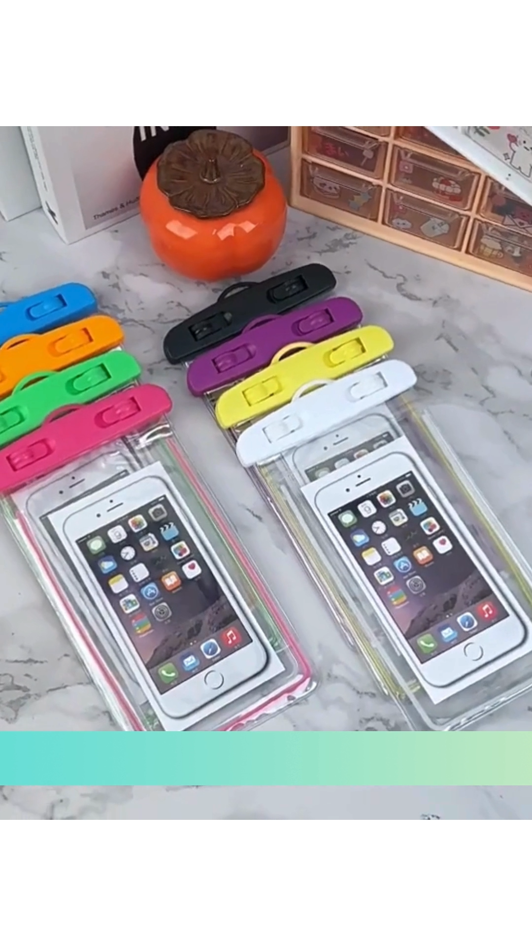 【cod】Kantung Anti Air HP Bercahaya Malam Kantung Anti Air Transparan PVC dan Tas Anti Air Hermetis Bercahaya untuk Berenang