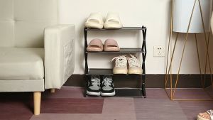 Shoe Storage Organizer Easy Assembly Shoe Rack 4-tier Shoe Storage Rack with Stable Structure
