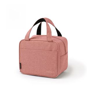 Thickened Portable Lunch Bag Work Carrying Food Bag Outdoor Picnic Bag Oil Resistant Insulated Bento Box Bag Japanese Style