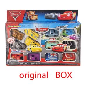 Disney | 12pcs/Set Pixar Cars Lightning Mcqueen Jackson Storm Mater Pvc Model Back-Force Car Toy For Kids Birthday Gift Set