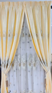 Tyris Langsir Sheer Siap Jahit Bunga Bersulam Cangkuk & Ring / Ready Made Curtain Hook Ring