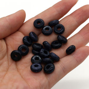 10pcs Natural Stone Beads Abacus Shape Big Hole Loose Beads for Jewelry Making DIY Necklace Bracelet Accessories Hole 4mm 5x10mm