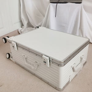 Aluminum Frame Luggage Suitcase Travel Bag Password Lock Universal Wheel 20 Inches Side Opening Fashionable for Men And Women