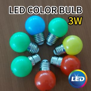 LED COLOUR BULB 3W B22 E27 MENTOL LED G45 SMD LED BULB