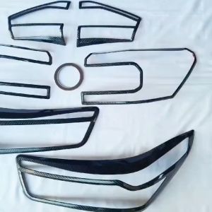 Paket Garnish Cover Lampu Handle Outer Pintu Tutup Tangki Mobil Rocky 2022 Carbon