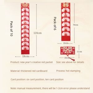 【国潮】Year Of The Snake Folding Red Envelope 2025 New Creative Cartoon New Years Eve New Years Greetings Red Envelope Pressure Bag创意折叠蛇年红包