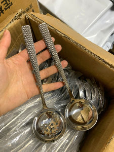 Vv Home 304 Stainless Steel Long Handle Soup Spoon Ladle for Hot Pot Soup Shell Large Spoon Kitchen Cooking Utensil