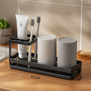 Bathroom Countertop Style Electric Toothbrush Holder Japanese Design Toothbrush Cup Multi-Function Washing Cup Toothbrush Seat