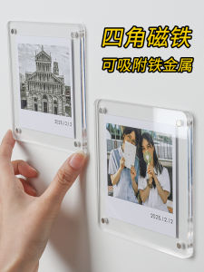 Acrylic Instant Camera Photo Frame & Magnetic Refrigerator Magnet: Enhance Your Home Decorative Wall Display