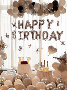 Birthday Balloon Happy Party Decorations Set Girl Girlfriend Room Scene Layout Background Wall Goddess 18