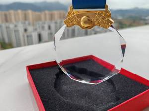 ถ้วยรางวัลคริสตัลไม่มีแกะสลักที่ปรับแต่งได้ - ถ้วยรางวัลเปล่าเพื่อการรับรู้ บริษัท การศึกษา พิธีกีฬา