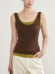 Miiow | American Retro Striped Camisole Tank Top Womens Summer New Style Slimming Base Layer Shirt Inner Wear Outer Wear MiiOW Cat Person