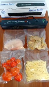 BERGARANSI GRATIS ONGKIR - Mesin Vacuum Sealer Portable Vakum Vacum Sealer Makanan Basah dan Kering Press Plastik frozen food Daging Buah Buahan Sayur Sayuran Bisa Bayar Ditempat Langsung Kirim