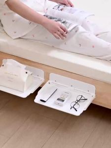 New bedside storage rack without punching holes expandable multifunctional display shelf bathroom wall storage board