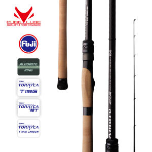 PURELURE NEW Amaro Pro Spinning Rod For Bass High Carbon Long Throwing Fishing Rod In FUJI Accessories Travel Casting