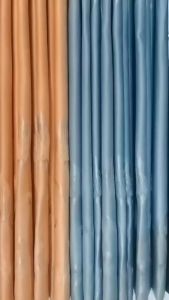 New ผ้าม่านหน้าต่าง ต่างสำเร็จรูป 2 สี ผ้าม่านเจาะตาไก่ ม่านยูวีพิมพ์ลาย ผ้าม่านหน้าต่าง กว้าง 150x135cm แพ็ค1 ผืน