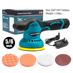 【Local delivery】Cordless Rotary Buffer Polisher Waxer Variable Speed Rotary Car Polishing Machine with Polishing Pads for Car Detailing
