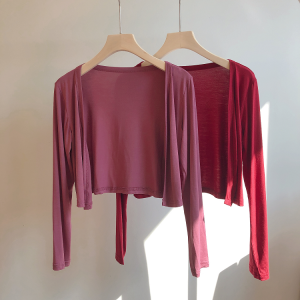 Modal Short Outerwear Womens Summer Air Conditioner Shirt Sun Protection Skin Concealing Stylish Spring Autumn Cardigan